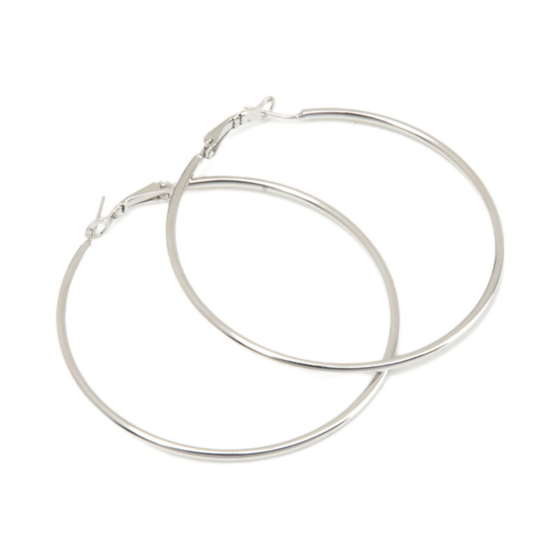 Σκουλαρίκι Κρίκος ασημί 60 mm