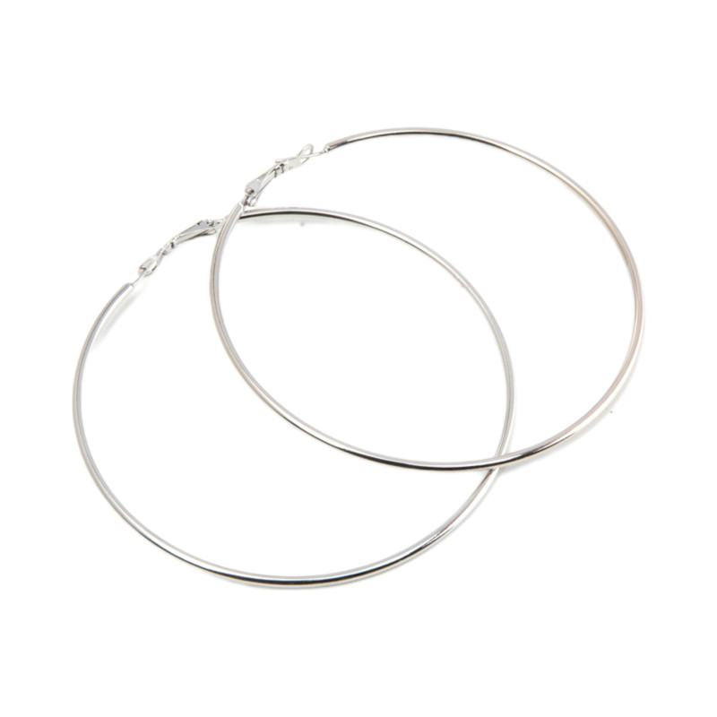 Σκουλαρίκι Κρίκος ασημί 80 mm