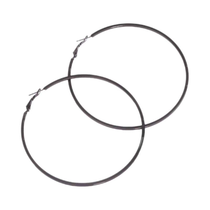 Σκουλαρίκι Κρίκος αιματίτης 80 mm