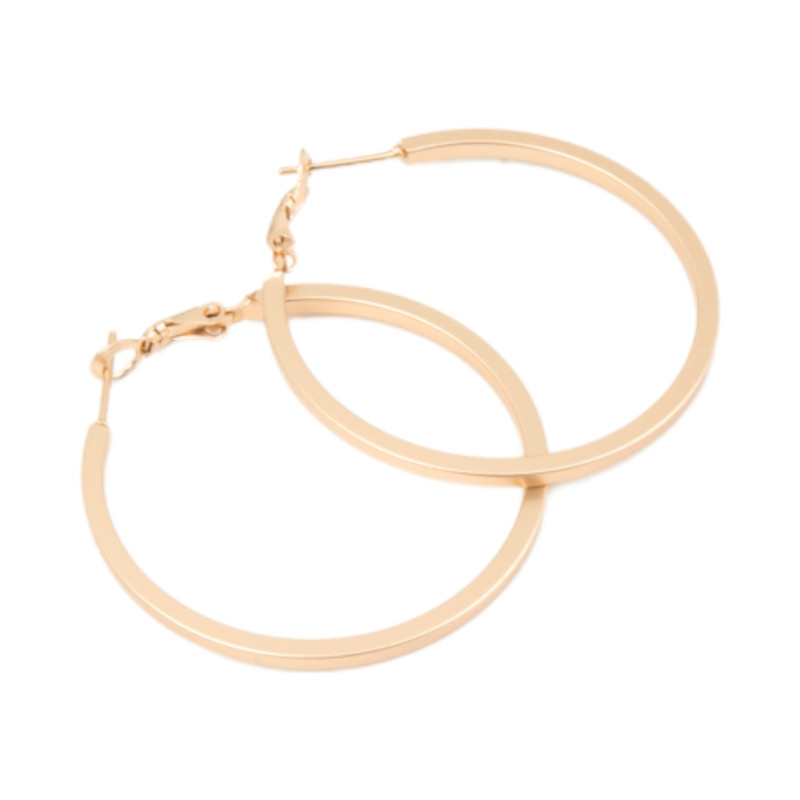 Σκουλαρίκι Κρίκος ματ χρυσός 40 mm