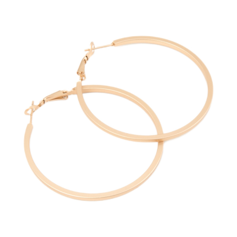 Σκουλαρίκι Κρίκος ματ χρυσός 50 mm