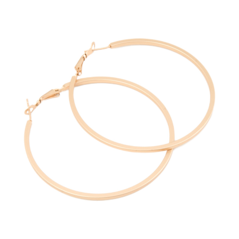 Σκουλαρίκι Κρίκος ματ χρυσός 60 mm