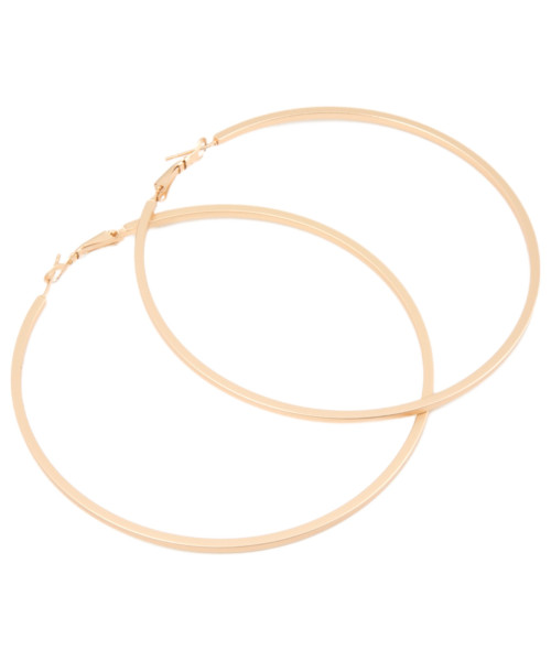 Σκουλαρίκι Κρίκος ματ χρυσός 80 mm