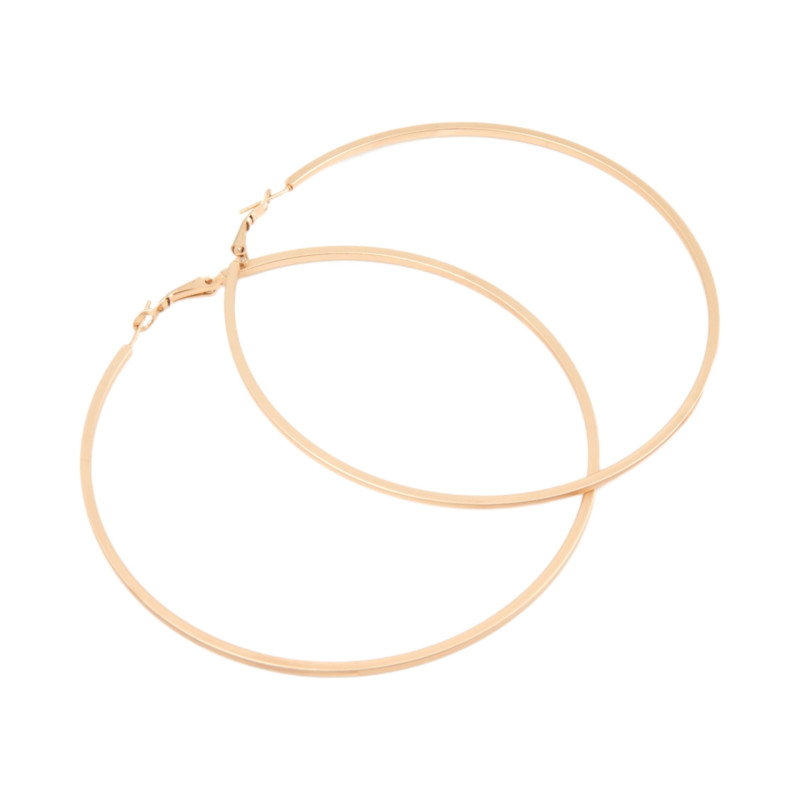 Σκουλαρίκι Κρίκος ματ χρυσός 90 mm