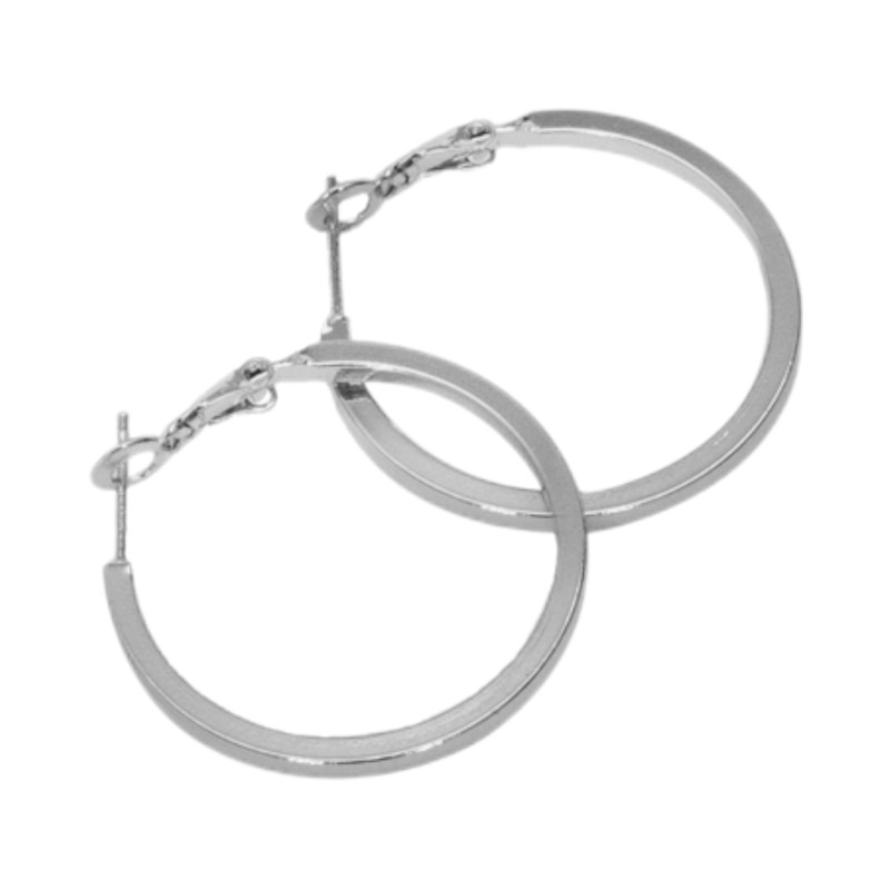 Σκουλαρίκι Κρίκος ασημί 30 mm