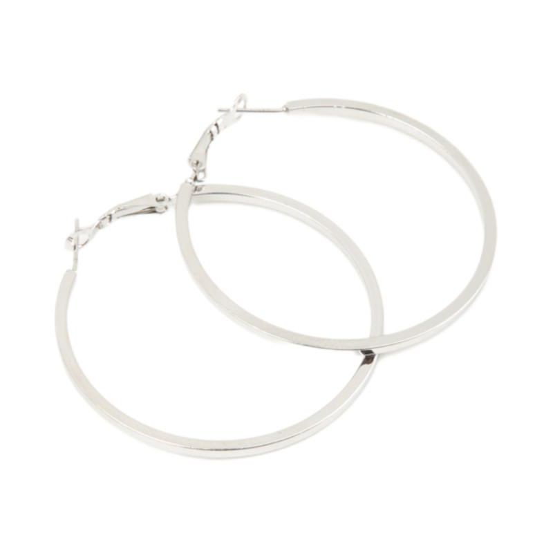Σκουλαρίκι Κρίκος ασημί 50 mm