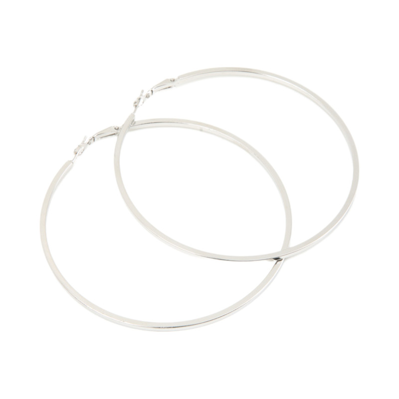 Σκουλαρίκι Κρίκος ασημί 80 mm