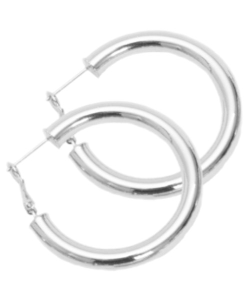 Σκουλαρίκι Κρίκος ασημί 40 mm