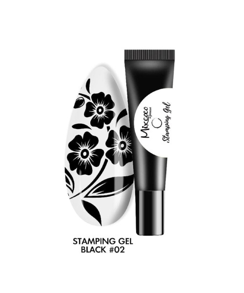 STAMPING GEL 8GR 02 BLACK- Mixcoco