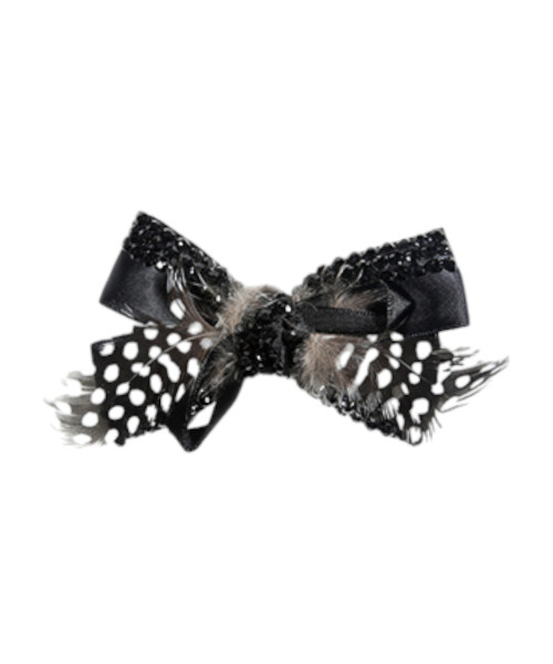 Κλιπ Φιόγκος με Στρας & Πούπουλα