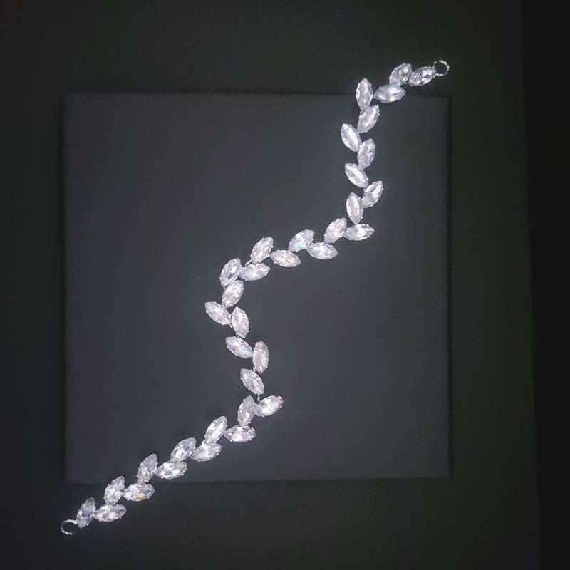 Νυφικό headpiece Zircon 28 cm