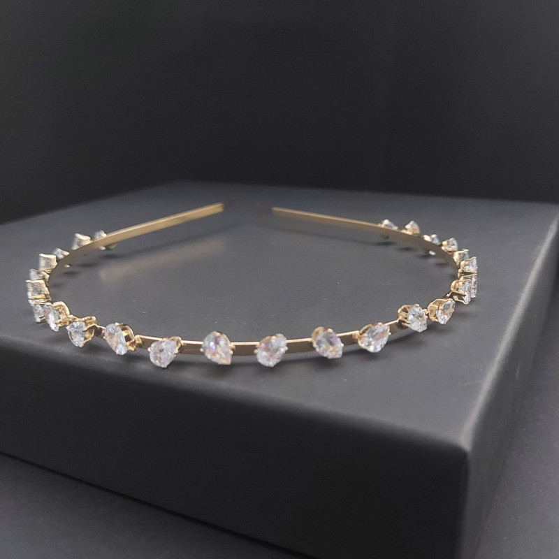 Νυφική στέκα μαλλιών Zircon