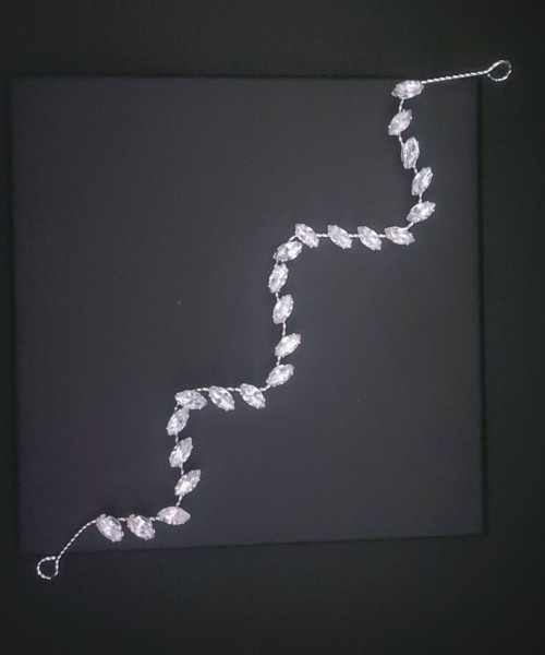 Νυφικό headpiece Zircon 28 cm