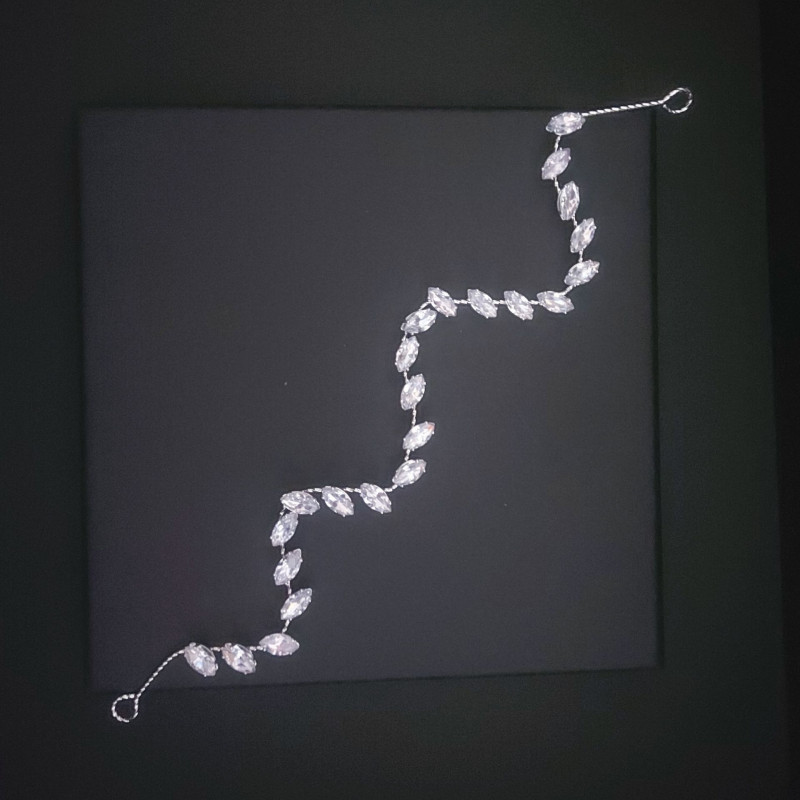 Νυφικό headpiece Zircon 28 cm