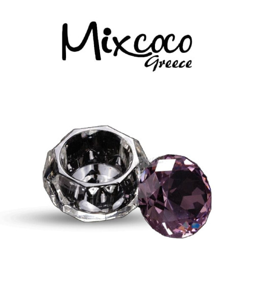 ΠΟΤΗΡΑΚΙ ΓΙΑ ΑΚΡΥΛΙΚΟ ΥΓΡΟ-ΠΟΥΔΡΑ CRYSTAL PINK- Mixcoco