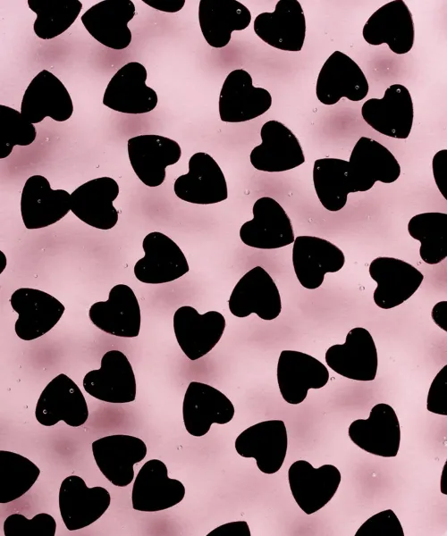 HEART SHAPE BLACK NON WIPE TOP COAT 15ML - SKU 100300-1