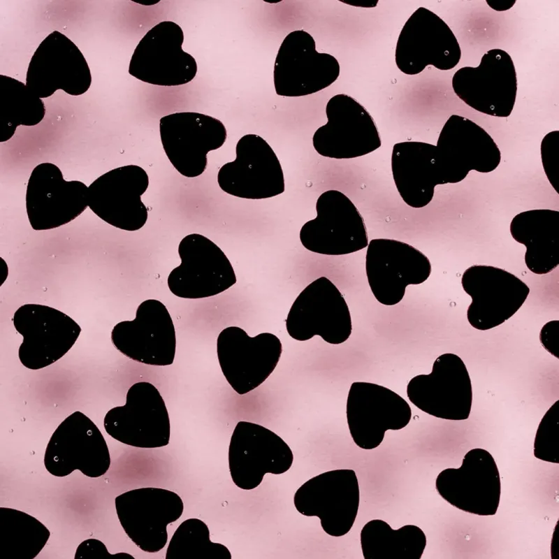 HEART SHAPE BLACK NON WIPE TOP COAT 15ML - SKU 100300-1