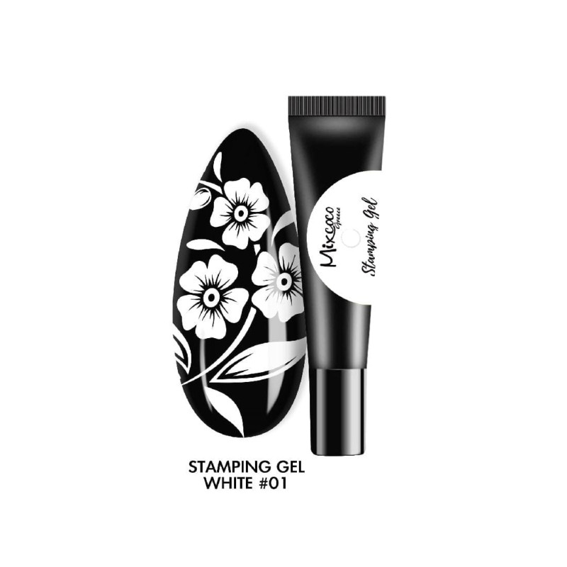 STAMPING GEL 8GR 01 WHITE- Mixcoco