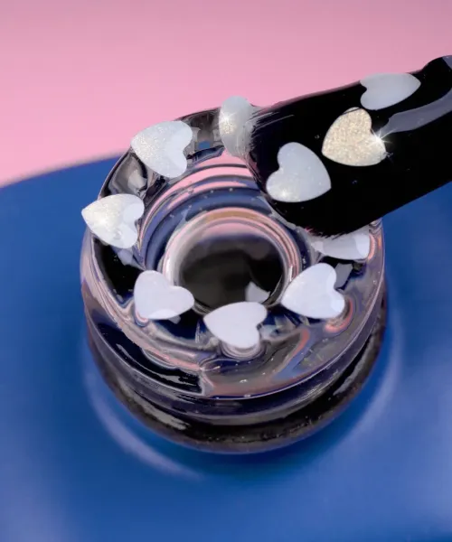 HEART SHAPE WHITE NON WIPE TOP COAT 15ML - SKU 100300