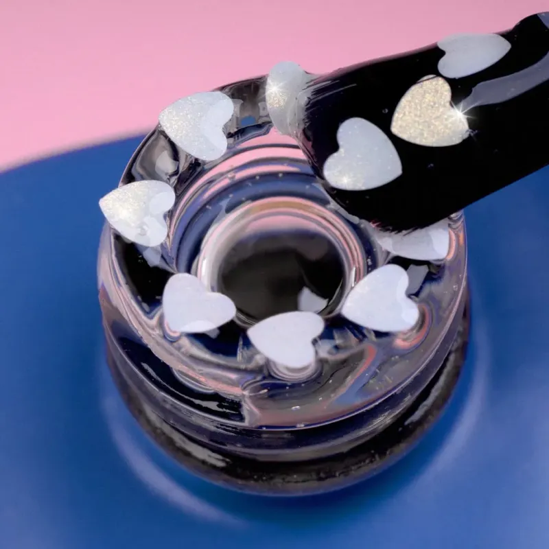 HEART SHAPE WHITE NON WIPE TOP COAT 15ML - SKU 100300