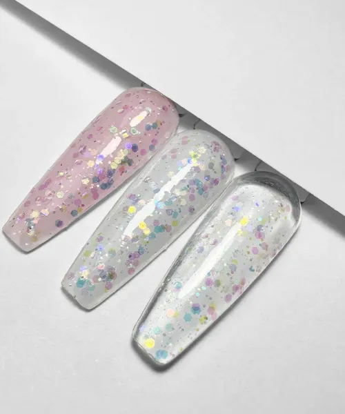 SHINE FLAKE NON WIPE TOP COAT 15ML - SKU 100296