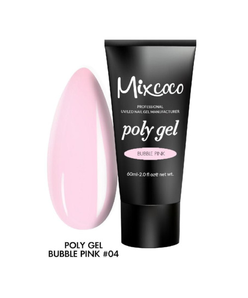 POLY GEL MIXCOCO 60ML BUBBLE PINK- Mixcoco