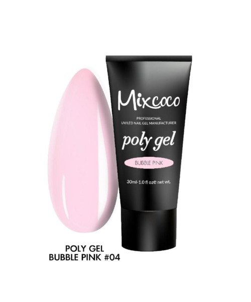 POLY GEL MIXCOCO 30ML BUBBLE PINK- Mixcoco