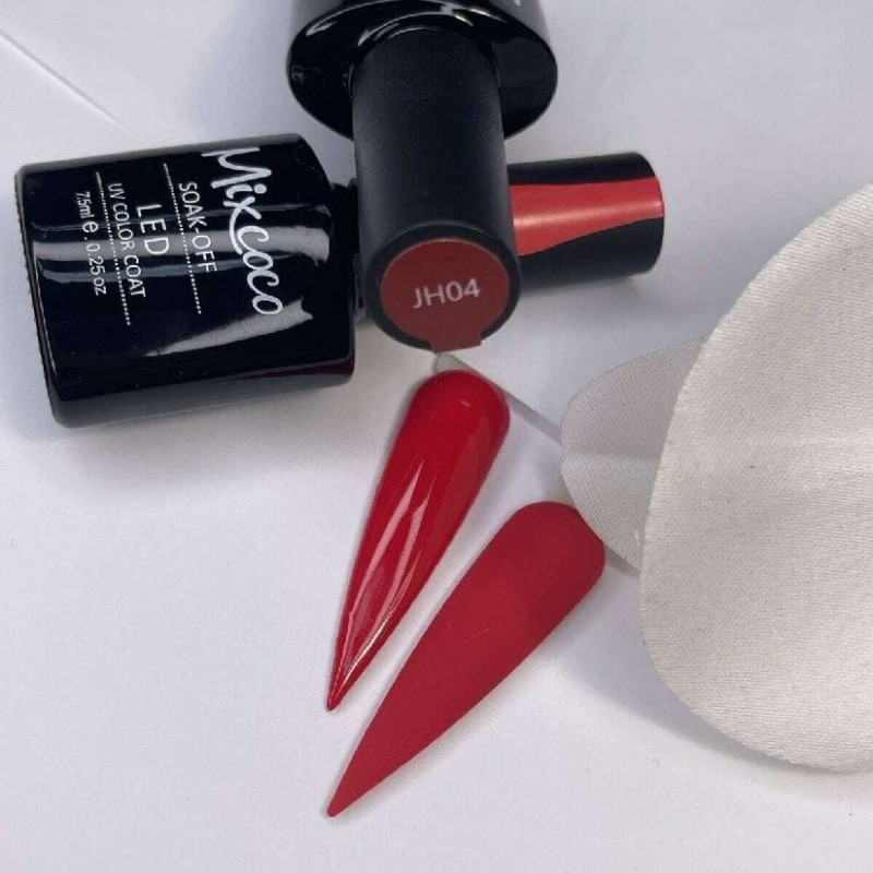 JH-04 ΗΜΙΜΟΝΙΜΟ ΒΕΡΝΙΚΙ 7.5ML ΚΟΚΚΙΝΟ MIXCOCO - SKU 100704-75
