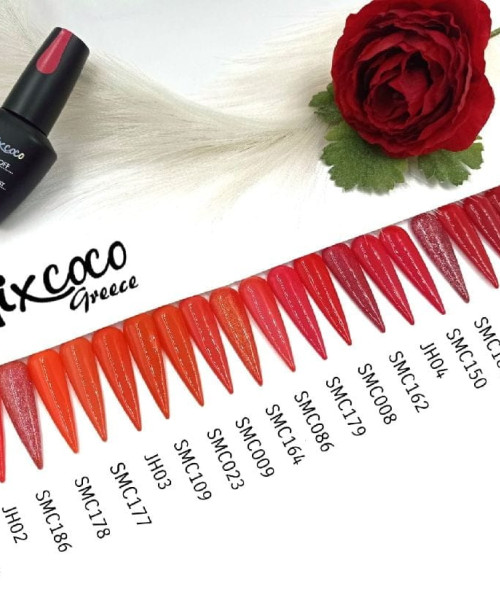 JH-04 ΗΜΙΜΟΝΙΜΟ ΒΕΡΝΙΚΙ 7.5ML ΚΟΚΚΙΝΟ MIXCOCO - SKU 100704-75