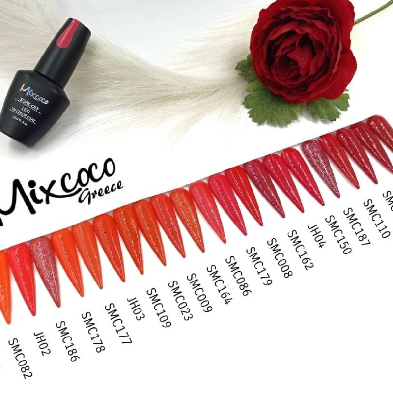 JH-04 ΗΜΙΜΟΝΙΜΟ ΒΕΡΝΙΚΙ 7.5ML ΚΟΚΚΙΝΟ MIXCOCO - SKU 100704-75