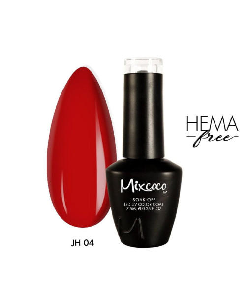 JH-04 ΗΜΙΜΟΝΙΜΟ ΒΕΡΝΙΚΙ 7.5ML ΚΟΚΚΙΝΟ MIXCOCO - SKU 100704-75