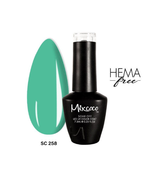 SC-258 Ημιμόνιμο Βερνίκι 7.5ml Τιρκουάζ Mixcoco - SKU 102258-75
