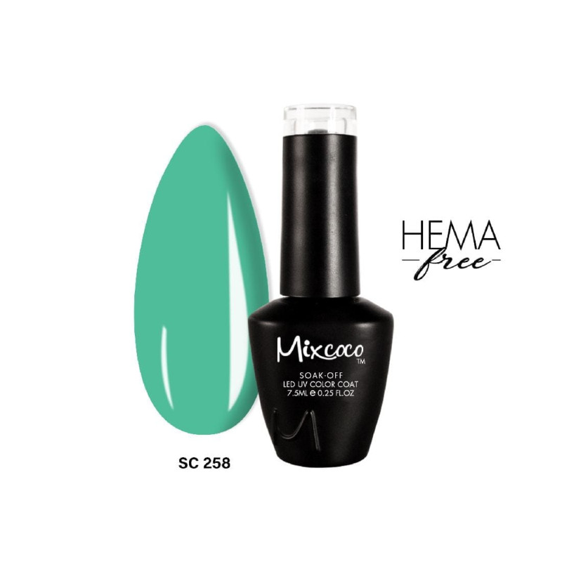 SC-258 Ημιμόνιμο Βερνίκι 7.5ml Τιρκουάζ Mixcoco - SKU 102258-75