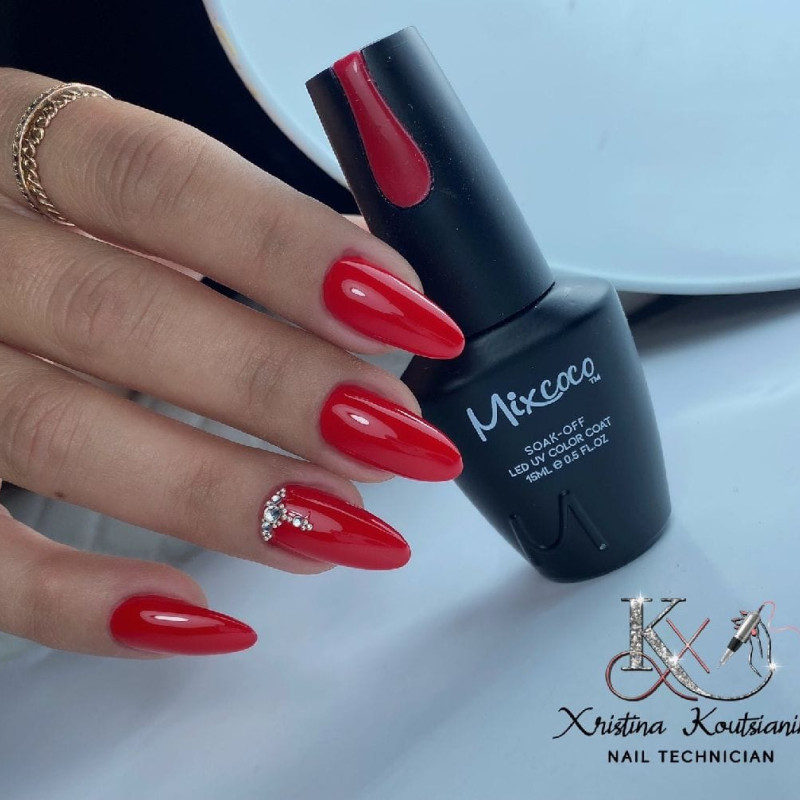 JH-04 ΗΜΙΜΟΝΙΜΟ ΒΕΡΝΙΚΙ 7.5ML ΚΟΚΚΙΝΟ MIXCOCO - SKU 100704-75