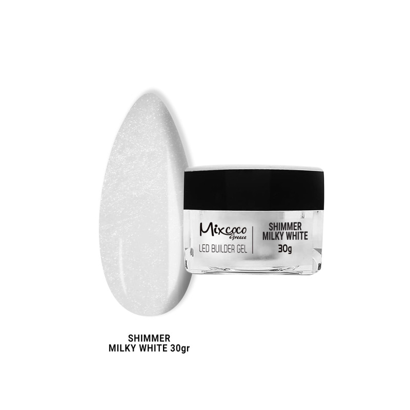 BUILDER GEL SHIMMER MILKY WHITE 30GR MIXCOCO - SKU 150730-1