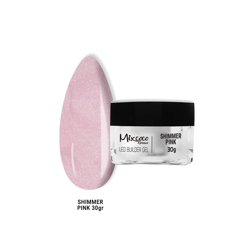 BUILDER GEL SHIMMER PINK 30GR MIXCOCO - SKU 150730