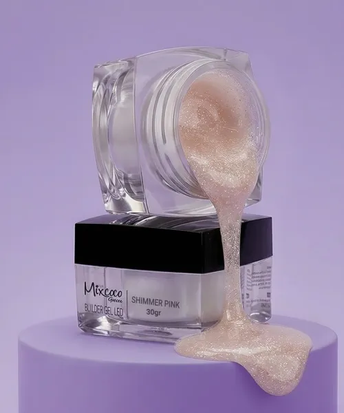 BUILDER GEL SHIMMER PINK 30GR MIXCOCO - SKU 150730