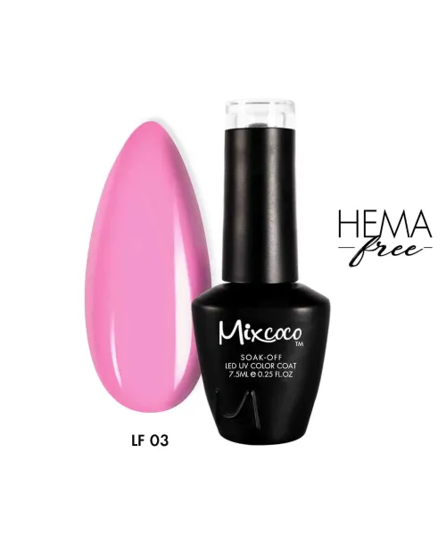 LF-03 Ημιμόνιμο Βερνίκι 7.5ml (Ροζ Έντονο) Mixcoco - SKU 100503-75