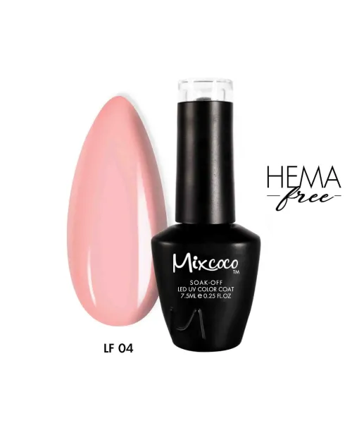 LF-04 Ημιμόνιμο Βερνίκι 7.5ml (Ροζ-Σομόν Ανοιχτό) Mixcoco - SKU 100504-75