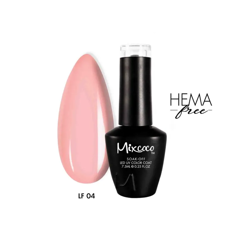 LF-04 Ημιμόνιμο Βερνίκι 7.5ml (Ροζ-Σομόν Ανοιχτό) Mixcoco - SKU 100504-75