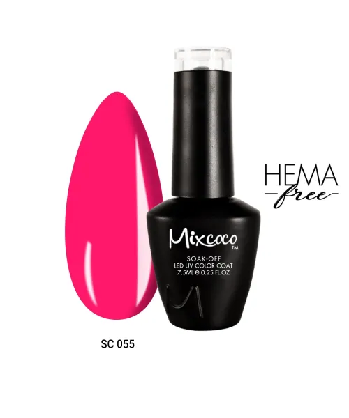 SC-055 Ημιμόνιμο Βερνίκι 7.5ml (Clear-Fluo Φούξια) Mixcoco - SKU 102055-75