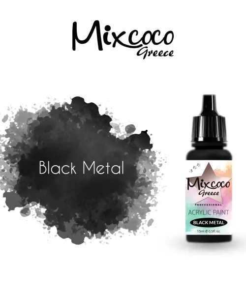 ΑΚΡΥΛΙΚΟ ΧΡΩΜΑ ΑΕΡΟΓΡΑΦΟΥ BLACK METAL 15ML - SKU 204145
