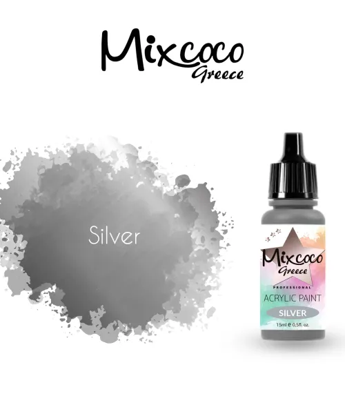 ΑΚΡΥΛΙΚΟ ΧΡΩΜΑ ΑΕΡΟΓΡΑΦΟΥ SILVER 15ML - SKU 204144
