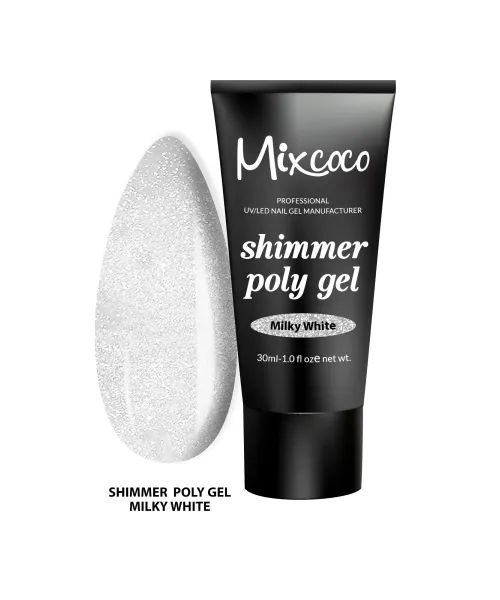 SHIMMER POLY GEL MIXCOCO 30ML MILKY WHITE - SKU 170020