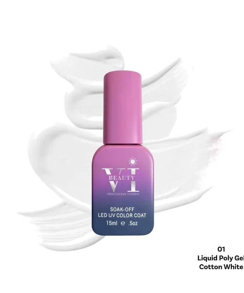 LIQUID POLY GEL 01 COTTON WHITE 15ML - SKU 175000-01