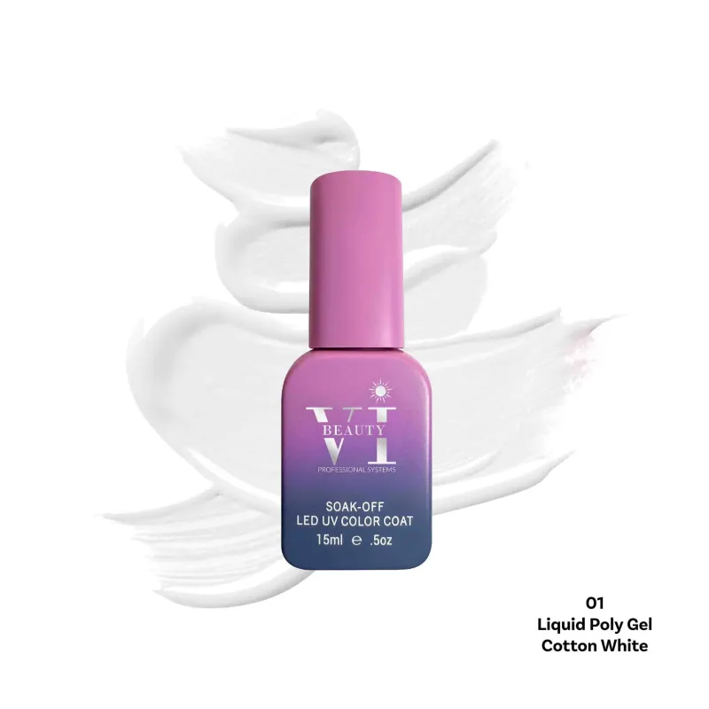 LIQUID POLY GEL 01 COTTON WHITE 15ML - SKU 175000-01