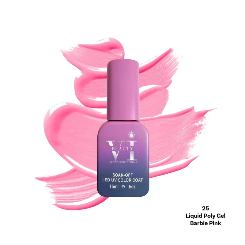 LIQUID POLY GEL 25 BARBIE PINK 15ML - SKU 175000-25