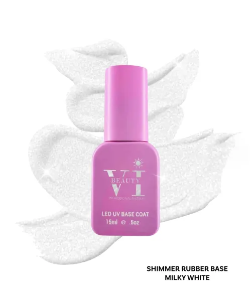 SHIMMER RUBBER BASE MILKY WHITE - VI PRO 15ML - SKU 100197-70