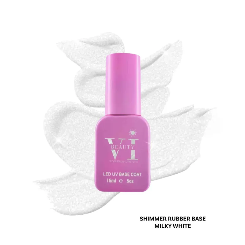 SHIMMER RUBBER BASE MILKY WHITE - VI PRO 15ML - SKU 100197-70