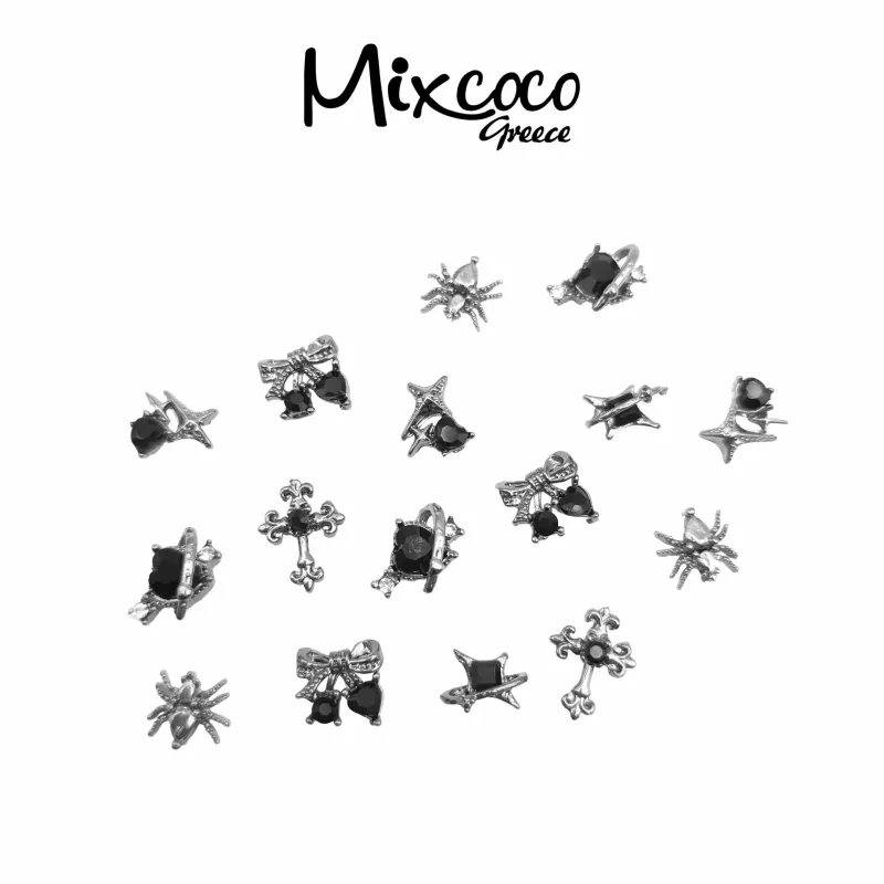 JEWELS ΜΕΤΑΛΛΙΚΑ ΔΙΑΚΟΣΜΗΤΙΚΑ 2 ΤΕΜ DARK 01- Mixcoco